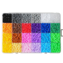 Tragbares 24-Farben-Puzzle-Perlen-Bastelset, 2,6 mm-bunt