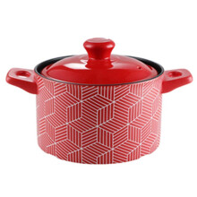 Ceramic Casserole Pot with Lid, Heat Resistant Clay Cooking Dish for Oven and Stove