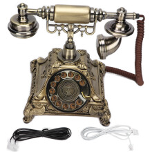 Dekoratives, funktionales Wählscheibentelefon im Vintage-Stil, antikes Telefon, Retro-Festnetztelefon für Zuhause und Büro,