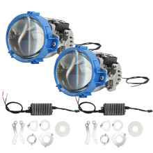 Lente proiettore Hi Lo Beam con massima nitidezza, compatibile con staffa H1H4H7HB3HB4D1, linea di taglio netta per una guida notturna sicura,