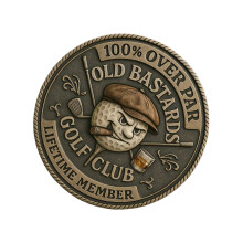 Golfbal Marker Golf Accessoires Over Par Old Bastards-1 stuk