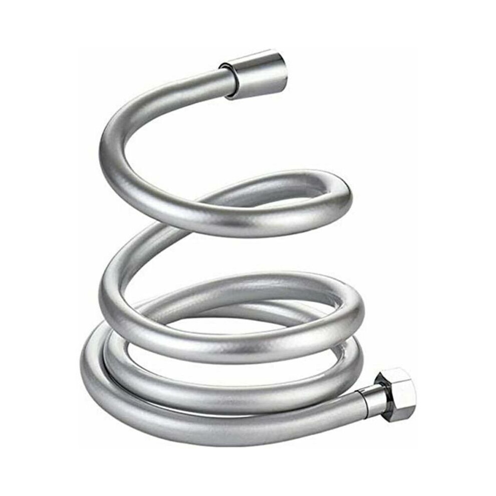 Heat And Cold Resistant Shower Hose, Kink-Free Stainless Steel Silver Gray, Universal Expandable Replacement 1.5M, Anti-Corrosion, Flexible Pvc For Ho 9139052119185