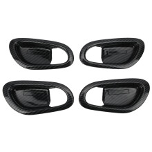 Protector Caps4Nissan Navara Frontier NP300 2015-2019, Embellecedor de cubierta de manija de puerta con patrón de fibra de carbono, accesorios