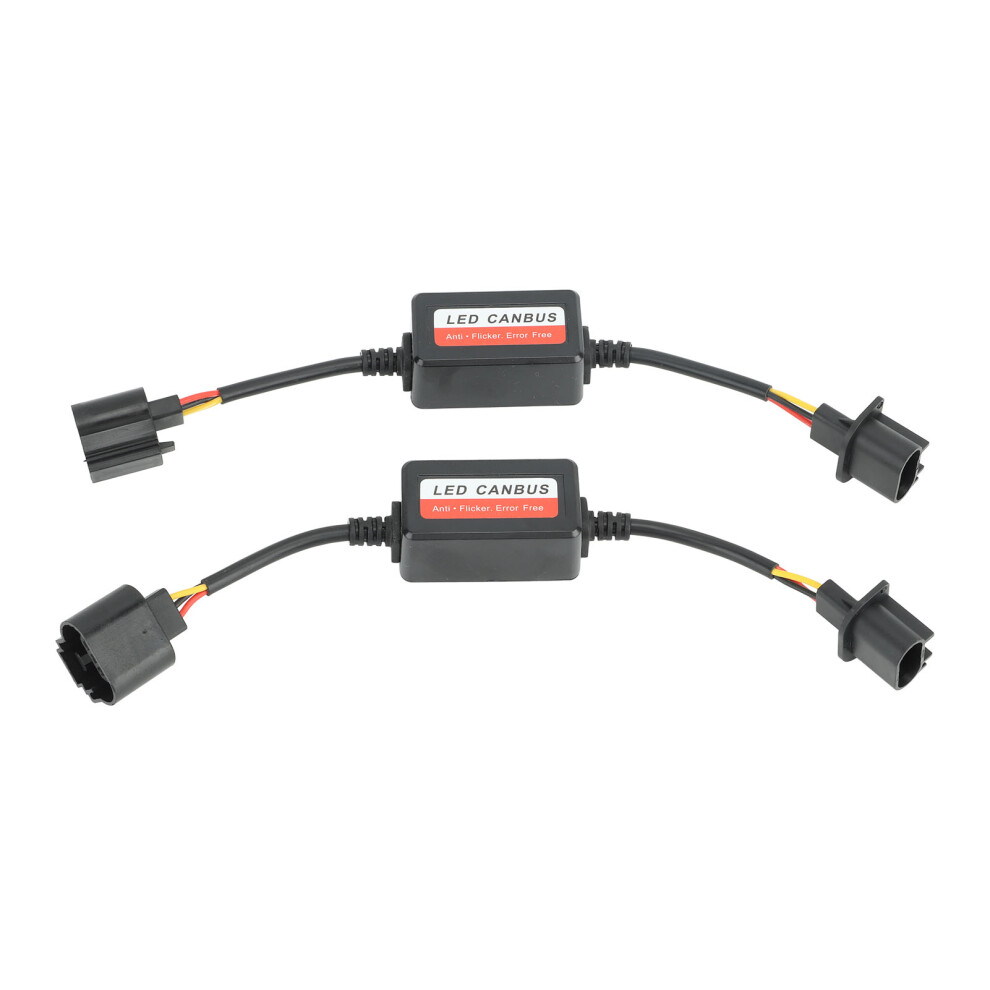 Canbus Decoder 4 Led Headlights Emc Warning Error Free Anti Flicker Resistor Plug & Play Vehicle Anti Flicker Relay System Compatible W/ H13 9008 9139052797062