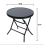 Redwood Black Glass Folding Round Side Table 46cm 4