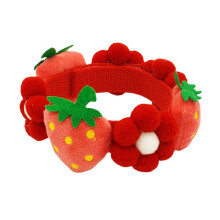Cat Collar Flower Strawberry Design Adjustable For Cats Christmas Special Occasions SkinFriendly