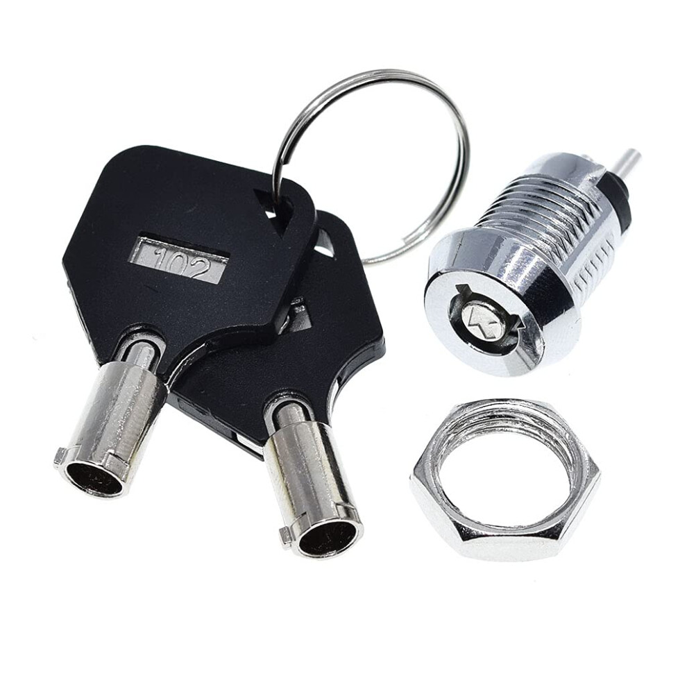 Key Lock Switch 12Mm Stainless Steel Elevator Lock With 2 Keys Doublesided Pullout Type 9365049494274