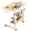 Adjustable Height Mobile Rolling Computer PC Laptop Over Bed Desk Overbed Desk 2