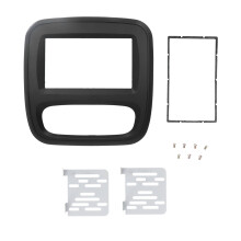 Kit de instalación de radio de repuesto para tablero, doble DIN, adaptador de arnés de cables, diseño elegante, fácil instalación, material ABS,