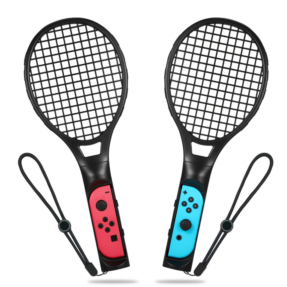 Enhanced Tennis Racket For Nintendo Switch, Comfort And Precision With Customizable Fit And Lightweight Build For Unmatched Gaming Sessions (Black) Black 9416038610295