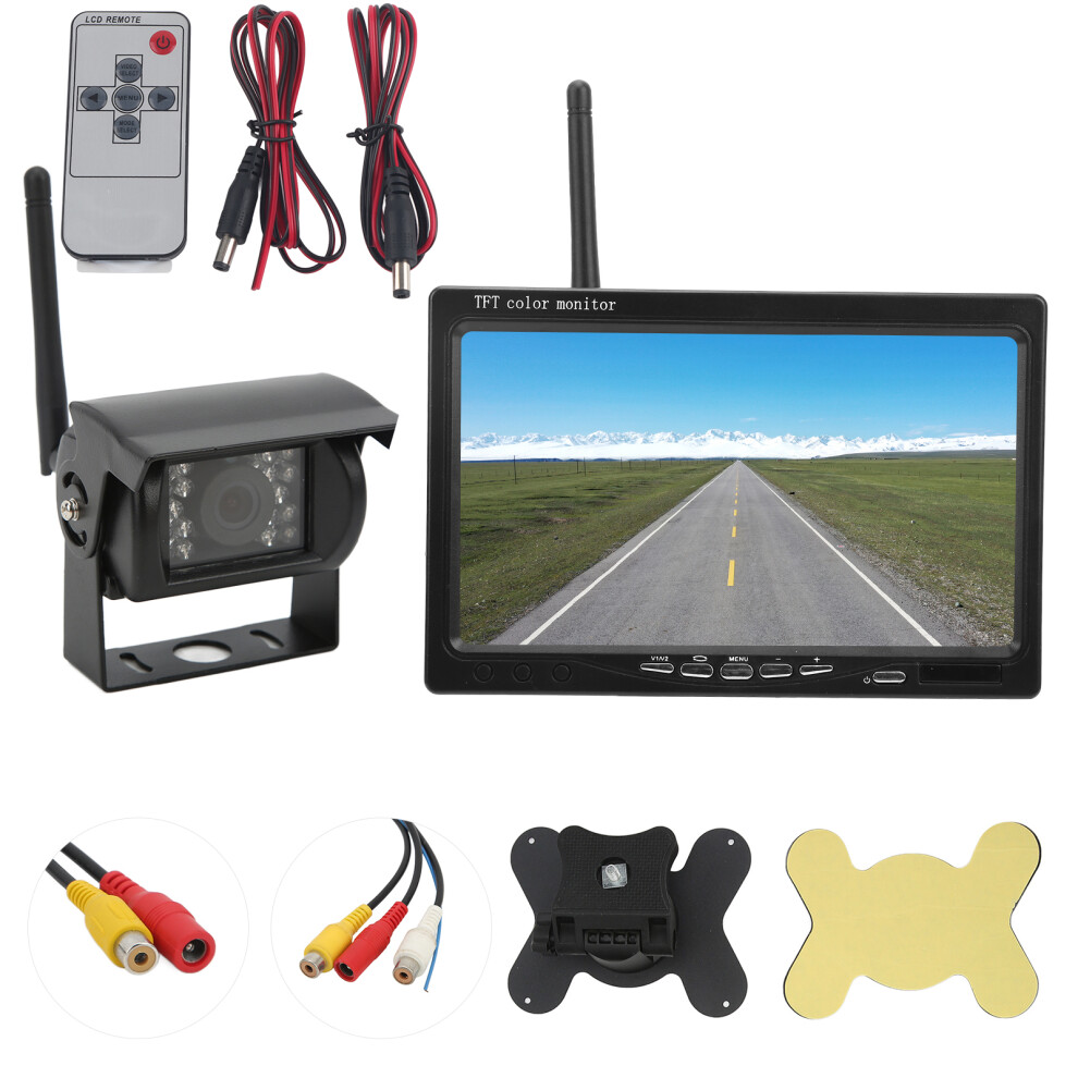 HD Car TFT LCD Display 4 Vehicle, 2 Video Input Digital Monitor w/ Rear View Camera Compatible, 7 Inch TFT LCD Widescreen w/ Image Rotation-image-OPC-PNVYWCS-NEW