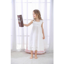 Kids Girls Nightdress Cotton Pajamas Nightwear Summer Embroidery Tracksuit Dress#47-8 Years