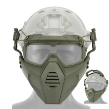 Full Face Goggles Mask Split Goggles Tactical Helmet Protective Mask Airsoft Paintball CS Game Mask Head Mounted