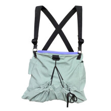 Fruit Picking Bag Harvesting Apron with Adjustable Capacity for Outdoor Orchard Collection Blue Gray