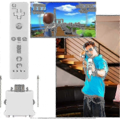 2 Motion Plus Adapter Sensor For Wii Remote Controller, Motion Plus Adaptor Accelerator Replacement For Wii Motion Plus AdapterBlack27.00X6.50X3.00CM 2