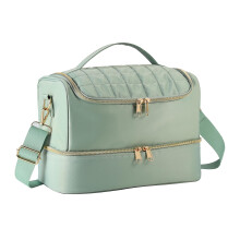 Sac de rangement de maquillage à motif de pierres-vert foncé
