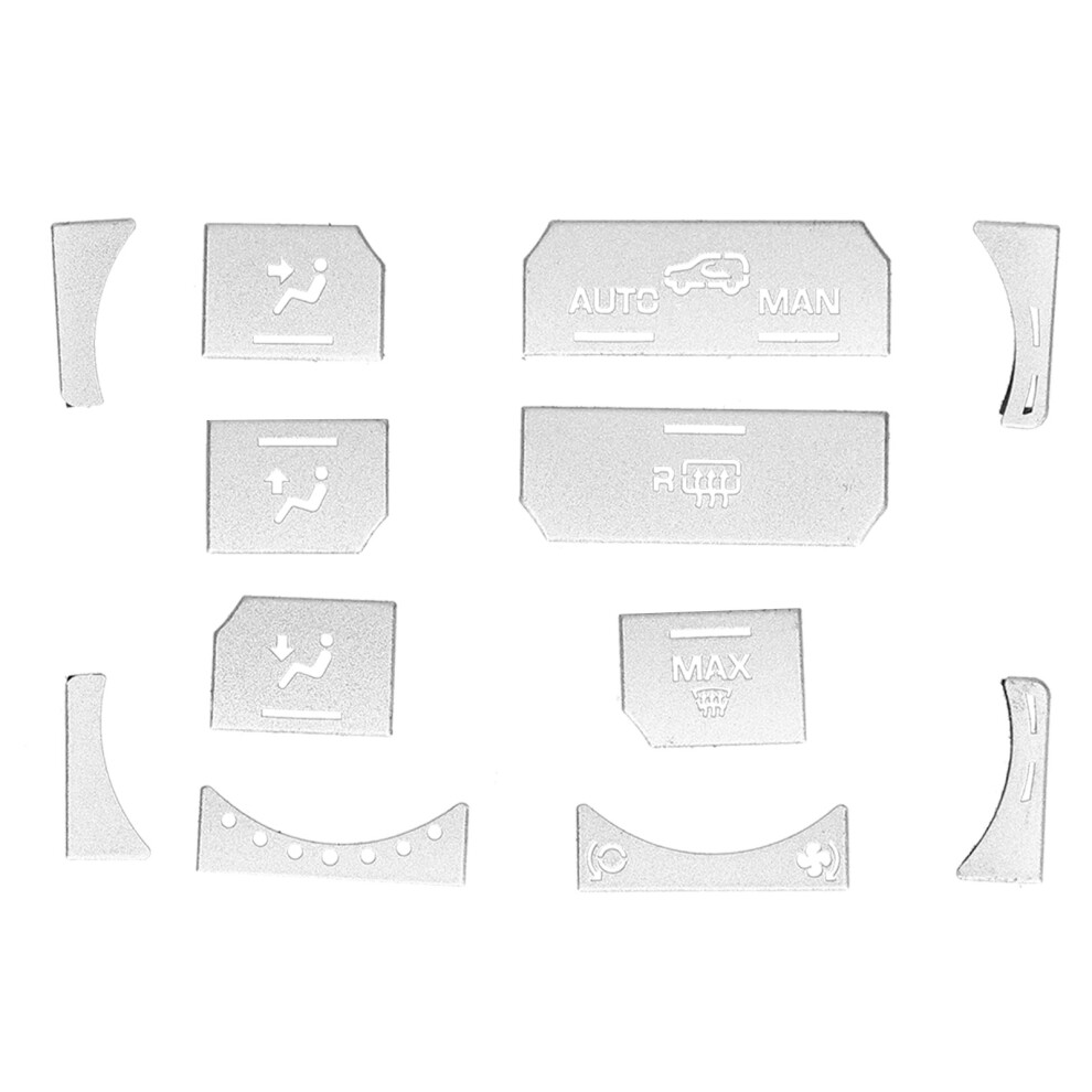 Car Interior Trim Patch Aluminum Alloy Air Conditioner Button Cover Stylistic Flair Prevents Scratches Solid & Durable Exquisite Appearance Aluminum 9139052870659
