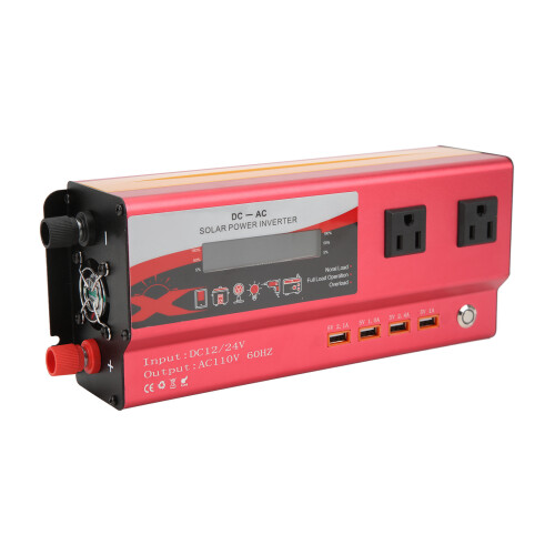 Οθόνη LCD Ηλιακός Μετατροπέας Ενέργειας 900W Τροποποιημένος Μετατροπέας 2