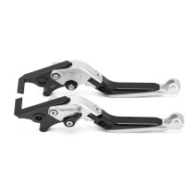 Brems- und Kupplungshebel für Motorräder, faltbar, ausziehbar, CNC-gefräst, Aluminium, korrosionsbeständig, eloxiert, Länge