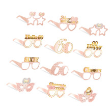 Assortiment de 12 lunettes de séance Photo, fournitures-60 ans
