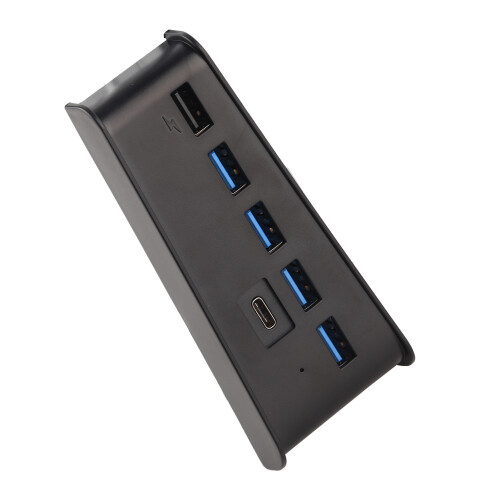 Διανομέας USB Plug and Play για PS5, Πολυχρηστική υποδοχή 6 θυρών (4x Usb2.0, 1x Usb3.0, 1x Type C) που 2