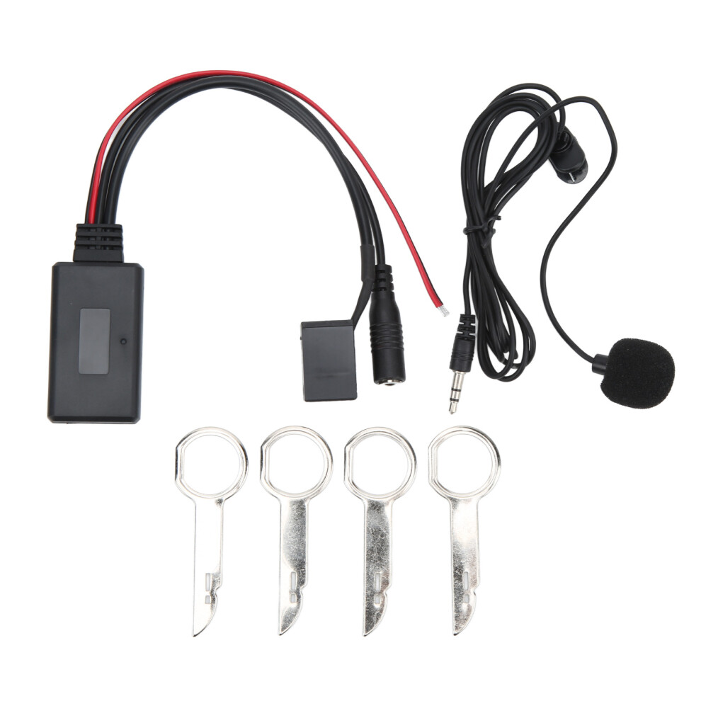 Car Stereo Microphone Bluetooth 5.0 Technology High Fidelity Audio Bluetooth Aux Module Support Mp3 Format, Easy Installation Abs Material Wide 9139052799714