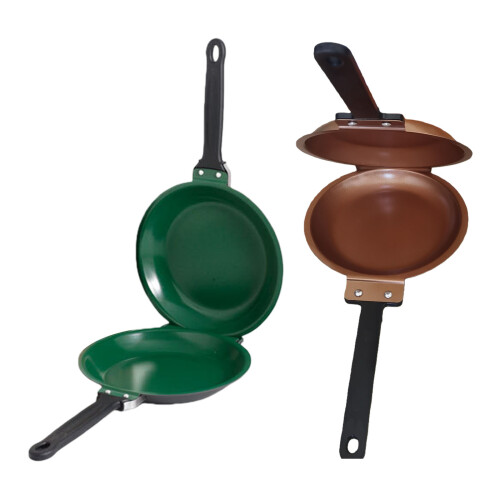 Ergonomic Breakfast Pan Stainless Iron Construction-Green 1