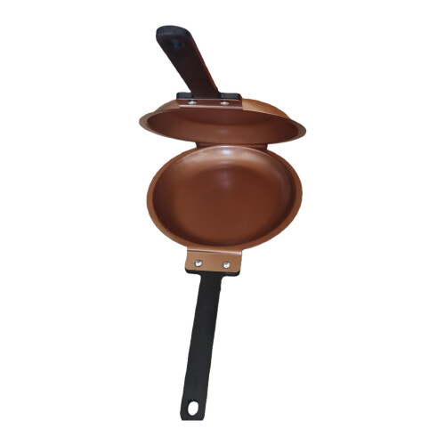 Flipping Pan Ergonomic Handle Foldable Kitchen Cookware-Gold