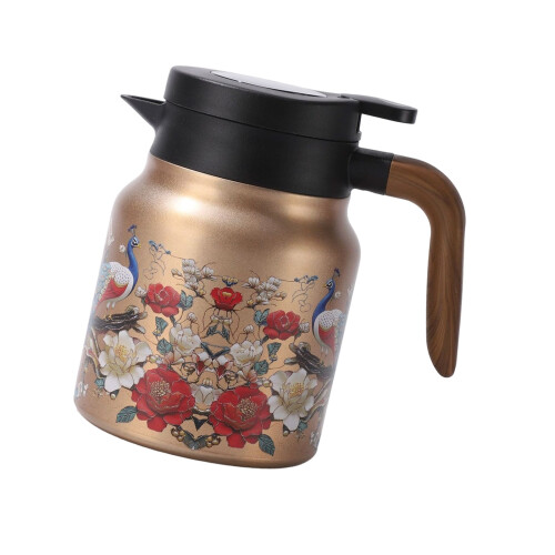 Leak proof Insulated Beverage Container Retro Floral-konng que