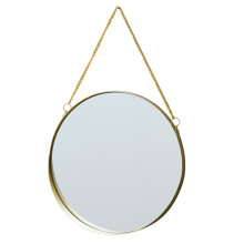 Miroir rond à cadre doré, miroir suspendu pour salle de bain, coiffeuse, chambre, salon, design moderne, accessoire de décoration intérieure,