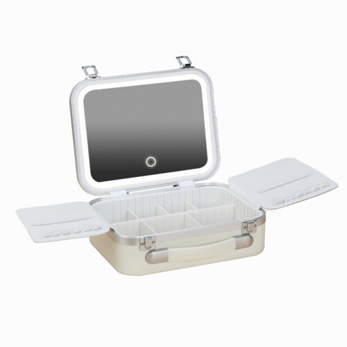 Stylish Cosmetic Case Wing Design Rings Light and-White