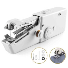 Máquina de costura portátil, ideal para iniciantes, prática para levar em viagens, adequada para a maioria dos materiais, ferramenta de costura