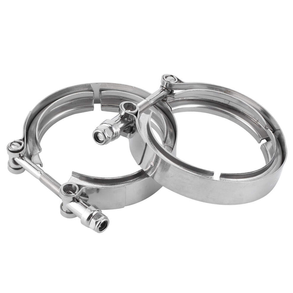 Durable V Band Clamps Turbocharger Connection Universal Stainless Steel V Band Clamp Exhaust System Application Corrosion Resistance Easy 9139052874268