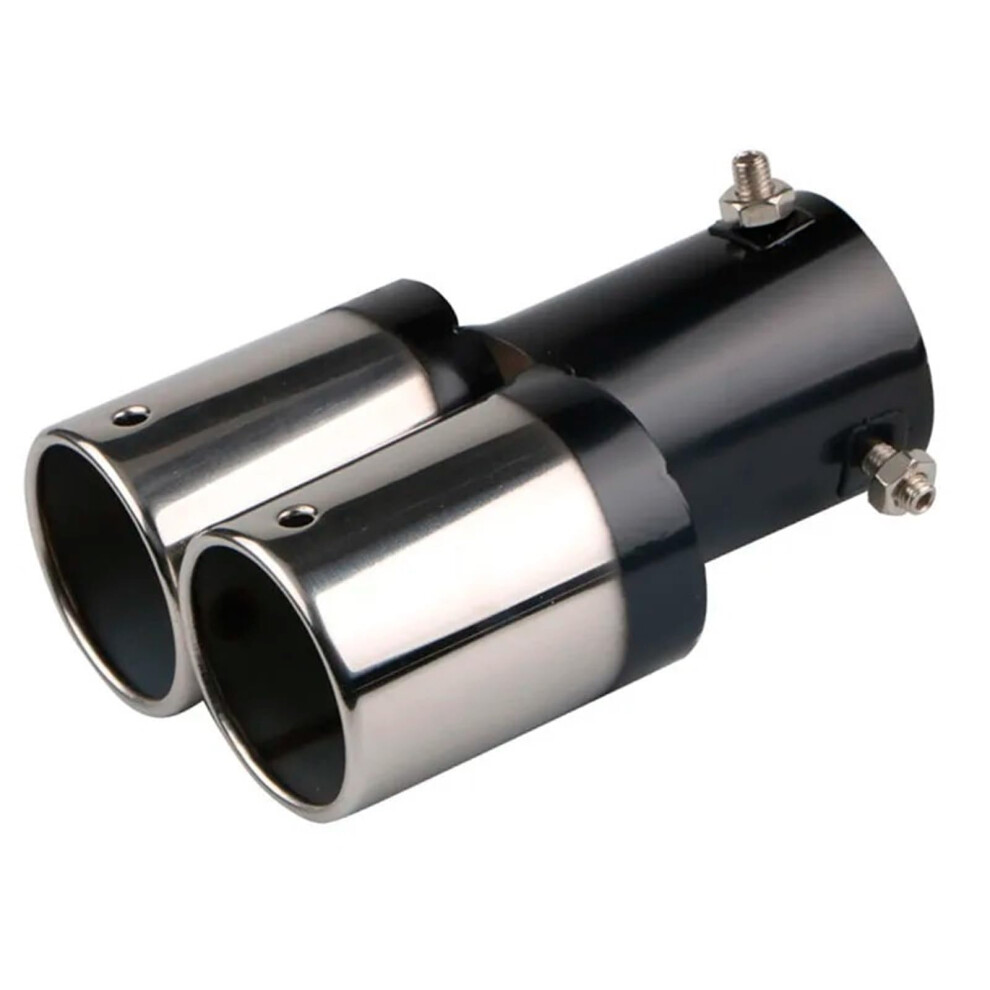 Universal Stainless Steel Dual Exhaust Tip With Sporty Modified Style And Rustresistant Protection 9365049496032