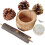 Stable Bird Parrot Standing Perch Parrot Training Stand With Feeding Cup Interactive Pinecone Style Bird Cage Perch 3