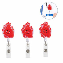 Bonita credencial de fieltro, carrete para credencial con forma de cerebro y longitud retráctil de 61 cm, diseño único, regalo perfecto para