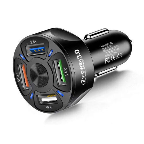 Φορτιστής αυτοκινήτου USB PD20W QC3.0 4 θύρες, προσαρμογέας γρήγορης φόρτισης με οθόνη 1