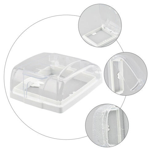 Waterproof Socket Cover with SelfAdhesive Installation for Bathroom Light Switch Protection Box 2
