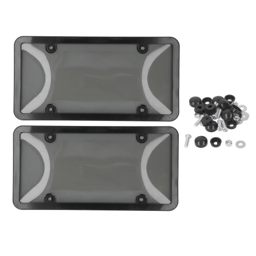 Patented Design Novelty Plate Covers w/ Solid Material, Unbreakable Protector 4 Clear Bubble Design License Plate Frame, Waterproof & Sunscreen 4