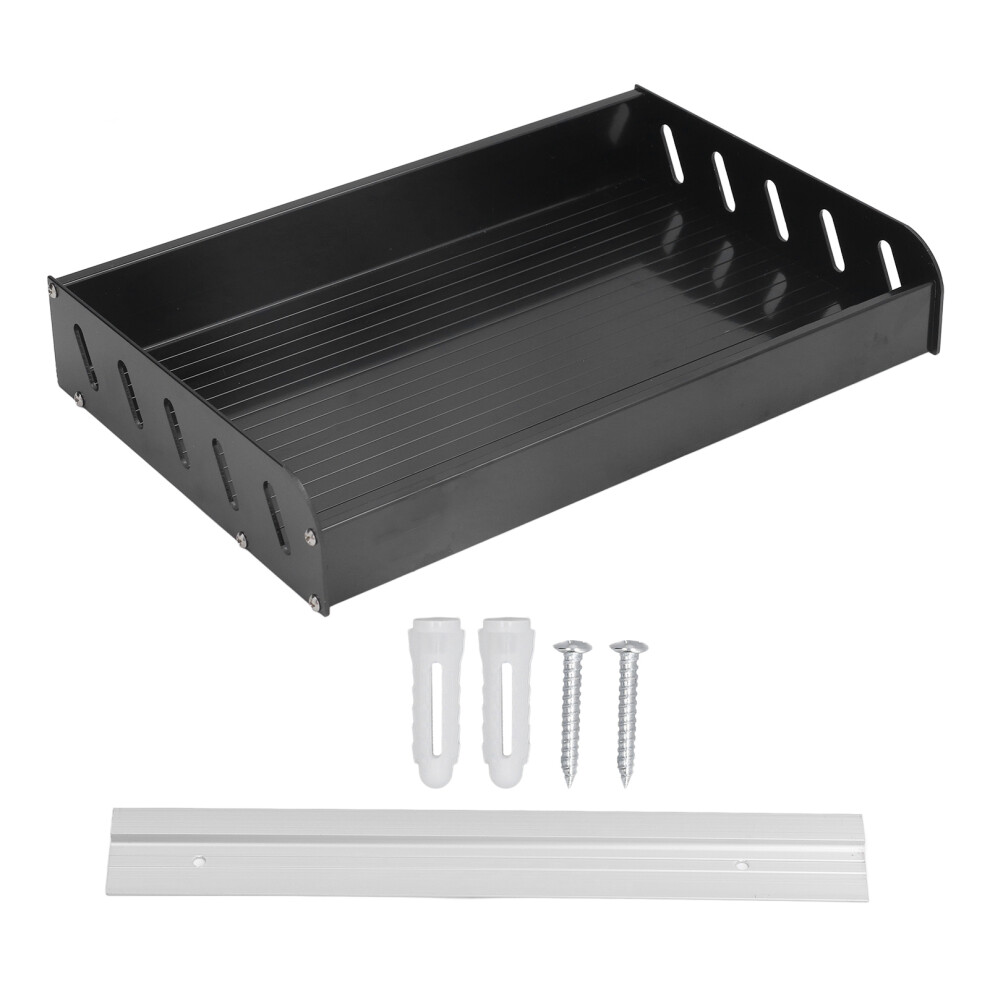Floating Wall Shelf Space Aluminum Spice Rack With Guardrail Rustproof Sturdy Organizer For Kitchen Bathroom Living Room Lounge Compact Wall Mounted K 9139052112971