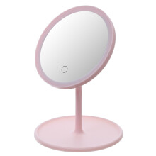 Chic Dual Sided Vanity Mirror, Natural Sunlight Simulation For Accurate Makeup, 5X Magnifying Mirror For Precision, Adjustable Tri-Color Light With To