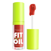 Hydrating Lip Oil with Large Brush Head, NonSticky Shine, Deep Nourishment, Red #08 0.16oz