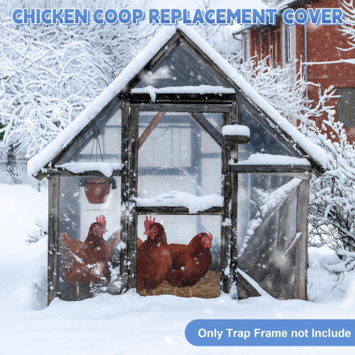 Transparent Chicken Coops Tarpaulin Includes Binding Cord-3X5 1