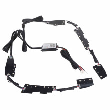 RGB LED-controller met 4-toets draadloze RF-afstandsbediening, neon LED-strip voor auto, stroboscoopfunctie, ademhalingssnelheidsfunctie, lineaire