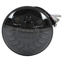 Faro a LED con abbaglianti e anabbaglianti, faro per moto, lampada rotonda da 7 pollici con struttura resistente e installazione rapida, design