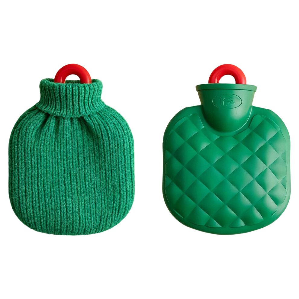 Fleece Cover Warm Water Bottle Safe Hot-Green Small Size 350Ml 7627000484543