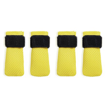 2 Pair Dog Socks Feet Cover Pet Grooming Shoes-Yellow L