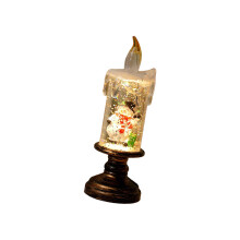 Glitter Water Globe Christmas Snow Globes Candle Shape-5