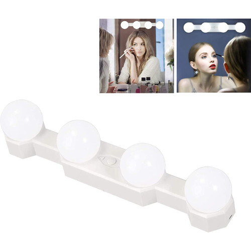 Φωτιστικό LED Hollywood Mirror, Φορητός Σταθμός Μακιγιάζ με Ρυθμιζόμενη Φωτεινότητα και