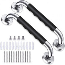 Maniglione di supporto per doccia per anziani, robusti maniglioni di supporto per disabili in bagno con impugnature antiscivolo in morbido silicone,